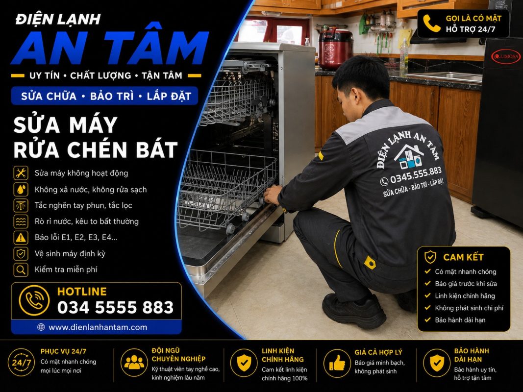 sửa máy rửa chén tphcm