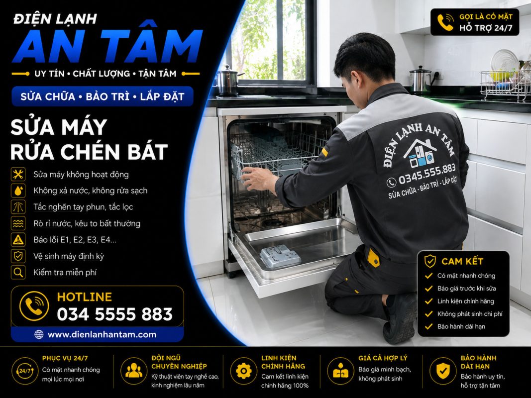 sửa máy rửa chén tại tphcm