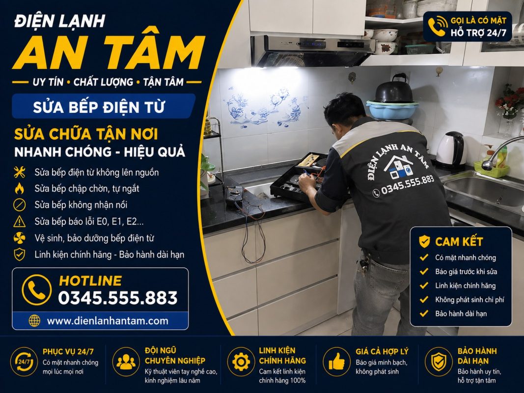 sửa bếp từ tại nhà