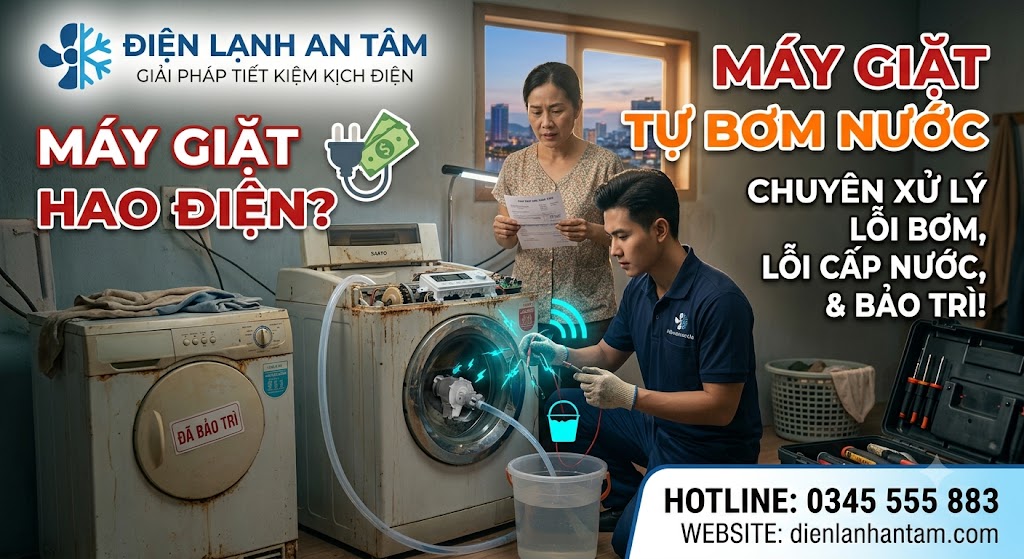 Máy giặt tự bơm nước