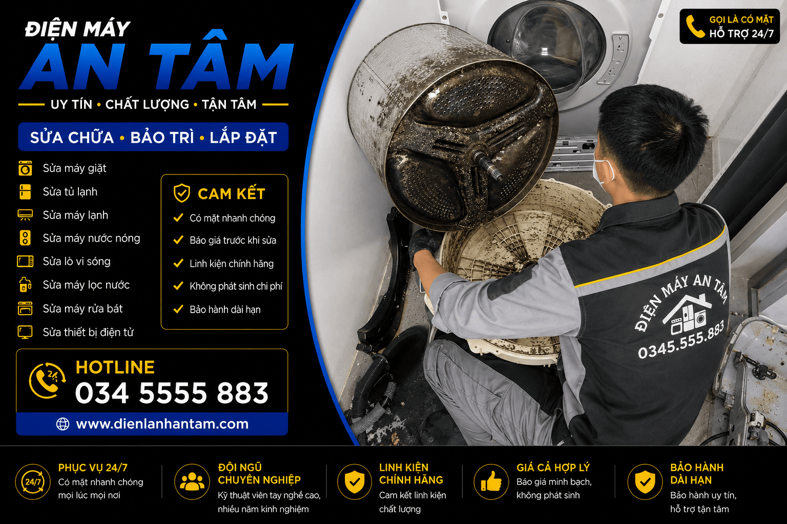 Sửa máy giặt tại Thanh Trì uy tín