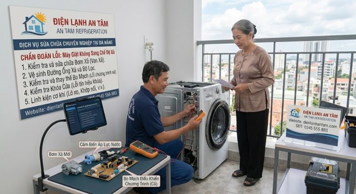 Máy Giặt Không Sang Chế Độ Xả