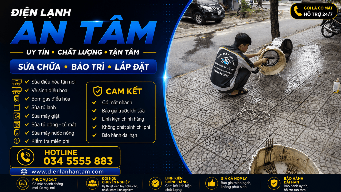 sửa máy giặt khu vực Đan Phượng