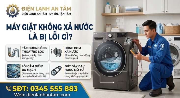 Máy Giặt Không Xả Nước Là Bị Gì?