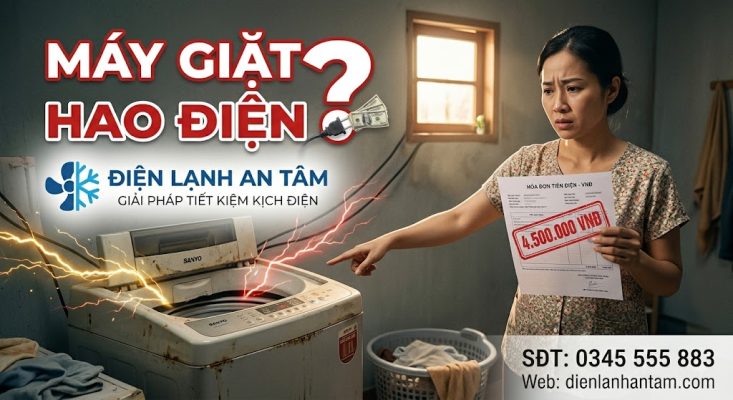Máy giặt hao điện bất thường
