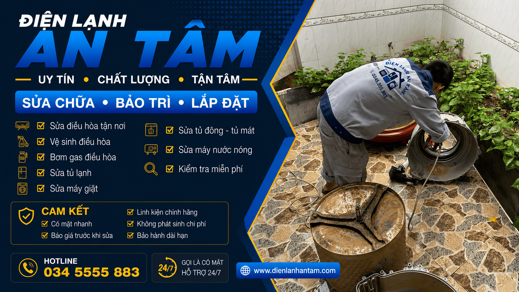 Đội ngũ sửa máy giặt tại Sơn Tây