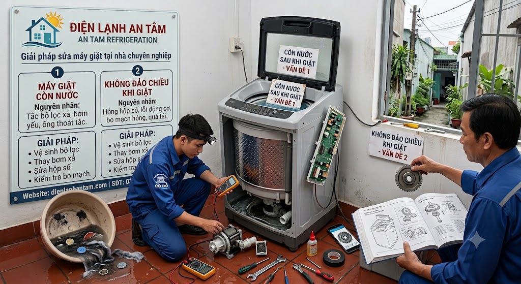 Lồng máy giặt đảo chiều chậm